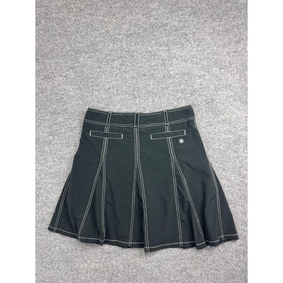 Athleta Whatever Skort Women's 10 Black Pleated Zip Closure Skirt Pockets Active - Picture 6 of 6